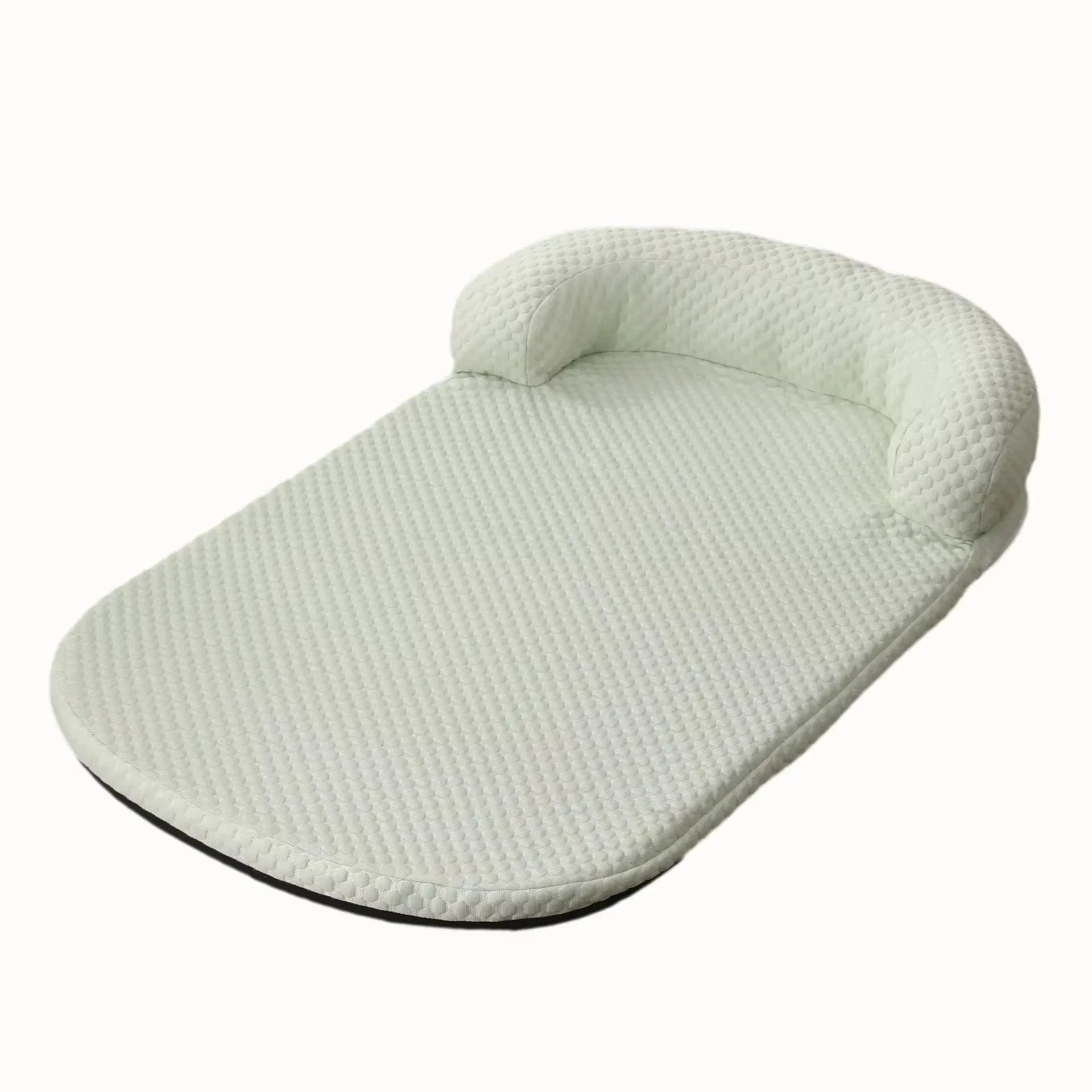 Summer Cooling Dog Bed Removable Ice Silk Cooling Pet Mat Ati-slip Cat Bed with Pillow Cooling Fabric Dog Cat Bed Pet Cushion