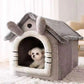 All-Season Dog House Bed – Removable Washable Pet House for Small Dogs & Cats