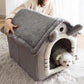 All-Season Dog House Bed – Removable Washable Pet House for Small Dogs & Cats