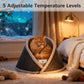 Smart Heated & Cooling Cat Cave Bed with White Noise – Indoor Temperature-Controlled Cat Bed