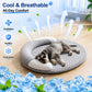 Summer Ice Silk Cooling Dog Bed – Breathable Oval Cooling Pet Bed for Dogs & Cats