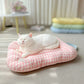 Cute Plaid Dog & Cat Cushion – Soft Reversible Washable Pet Mat with Non-Slip Botto