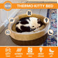 Thermo-Kitty Heated Cat Bed – Indoor Self-Warming Pet Bed for Cats & Small Pets